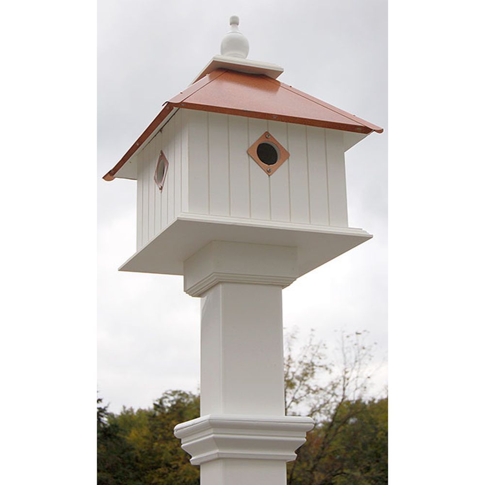 Carriage Bird House and Decorative Mounting Post